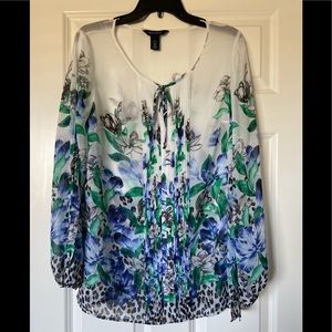 White House Black Market Sheer Blouse